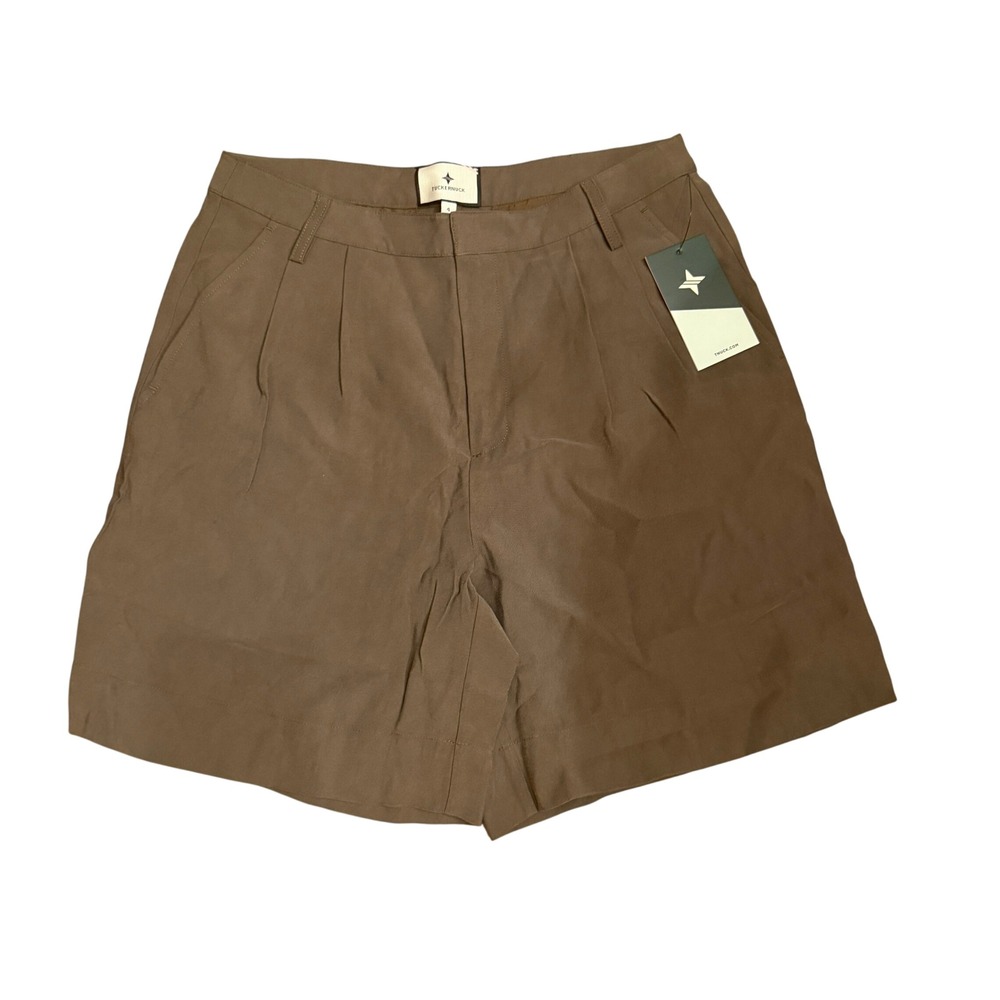 Tuckernuck Olive Green Pleated High Waisted Shorts Preppy NWT 4 CRW-50-532-Olive